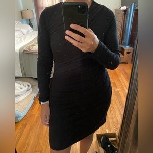 Banana Republic Ruched Long Sleeved Sweater Dress